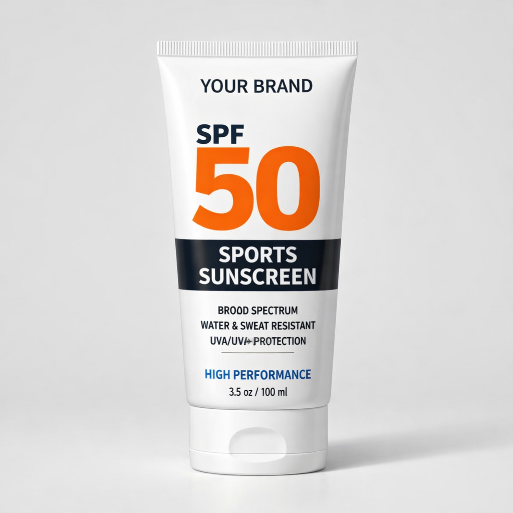 SPF 50 Sports Sunscreen Lotion white label idea