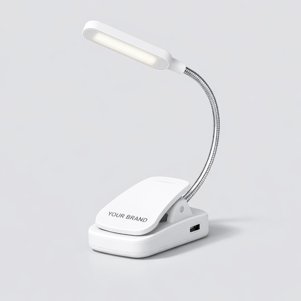 USB Rechargeable LED Book Light white label idea
