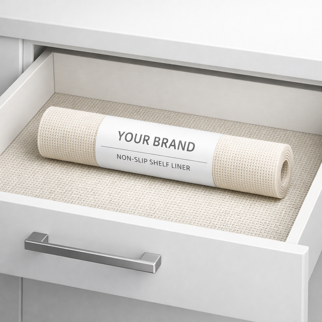 Non-Slip Kitchen Shelf Liner Roll white label idea