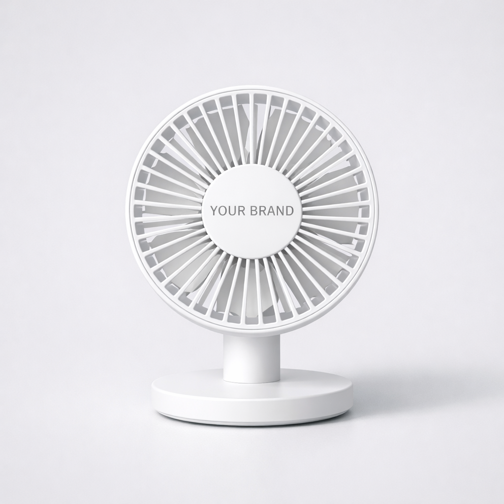 Portable USB Rechargeable Table Fan white label idea