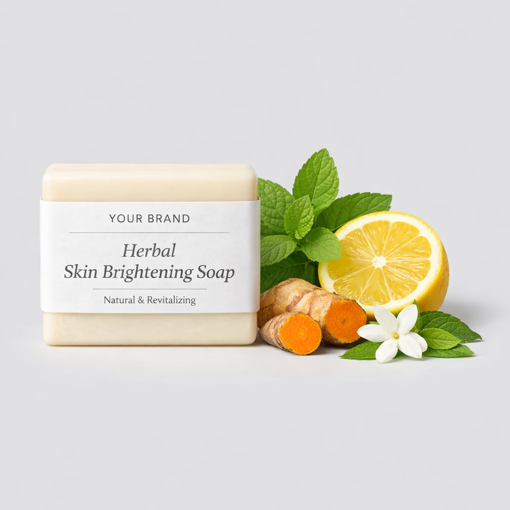 Herbal Skin Brightening Soap Bar white label idea