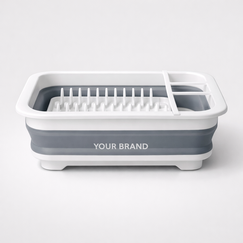 Plastic Collapsible Dish Drainer Rack white label idea
