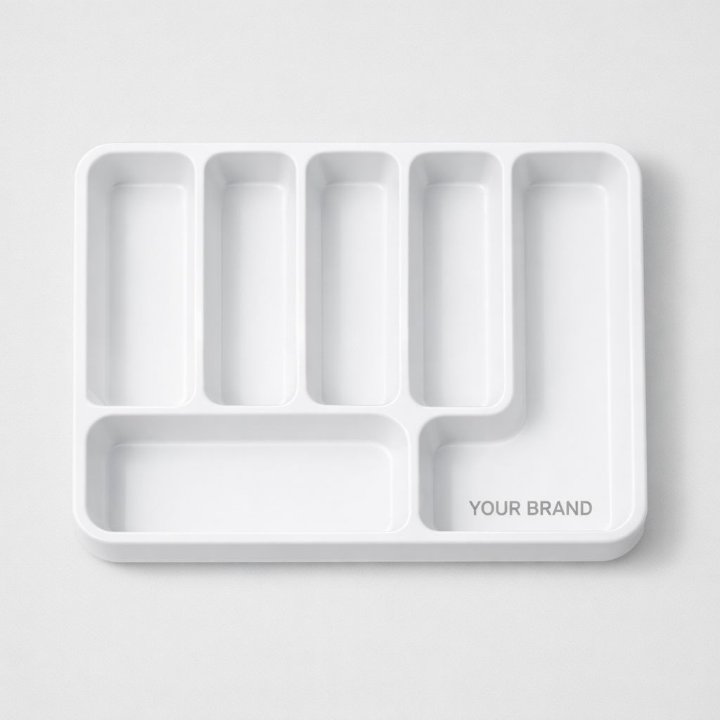Multi-Slot Plastic Cutlery Tray white label idea