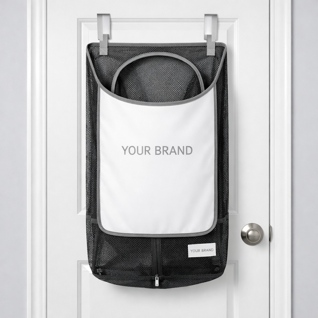 Detachable Hanging Mesh Laundry Hamper white label idea
