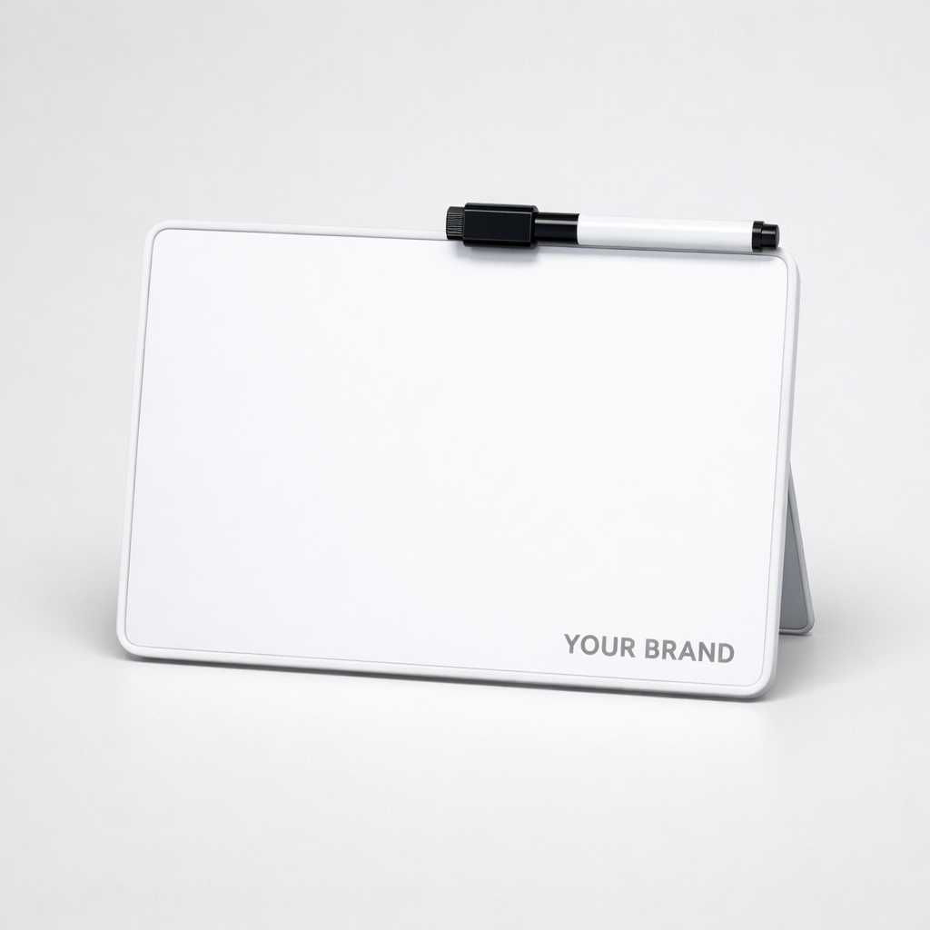 Mini Desktop Whiteboard with Marker white label idea