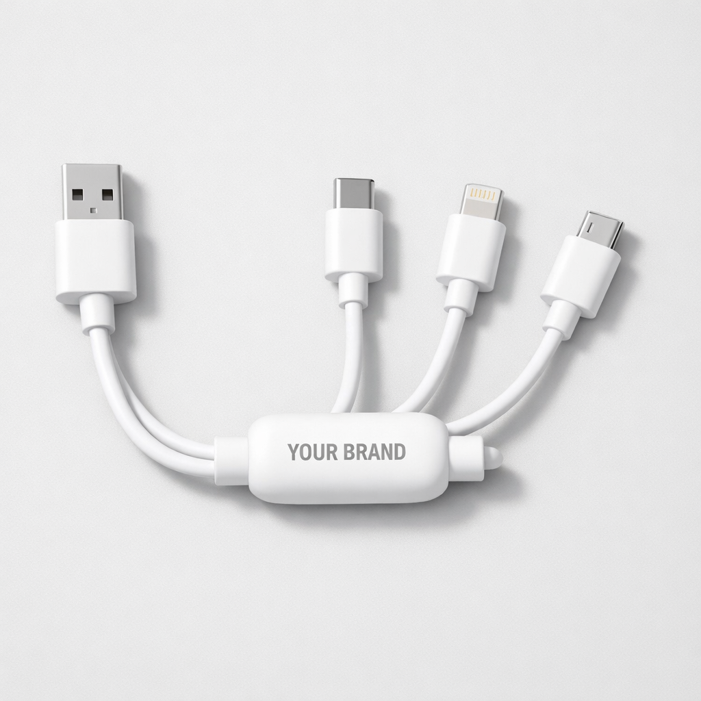 3-in-1 Charging Cable (USB-C, Lightning, Micro USB) white label idea
