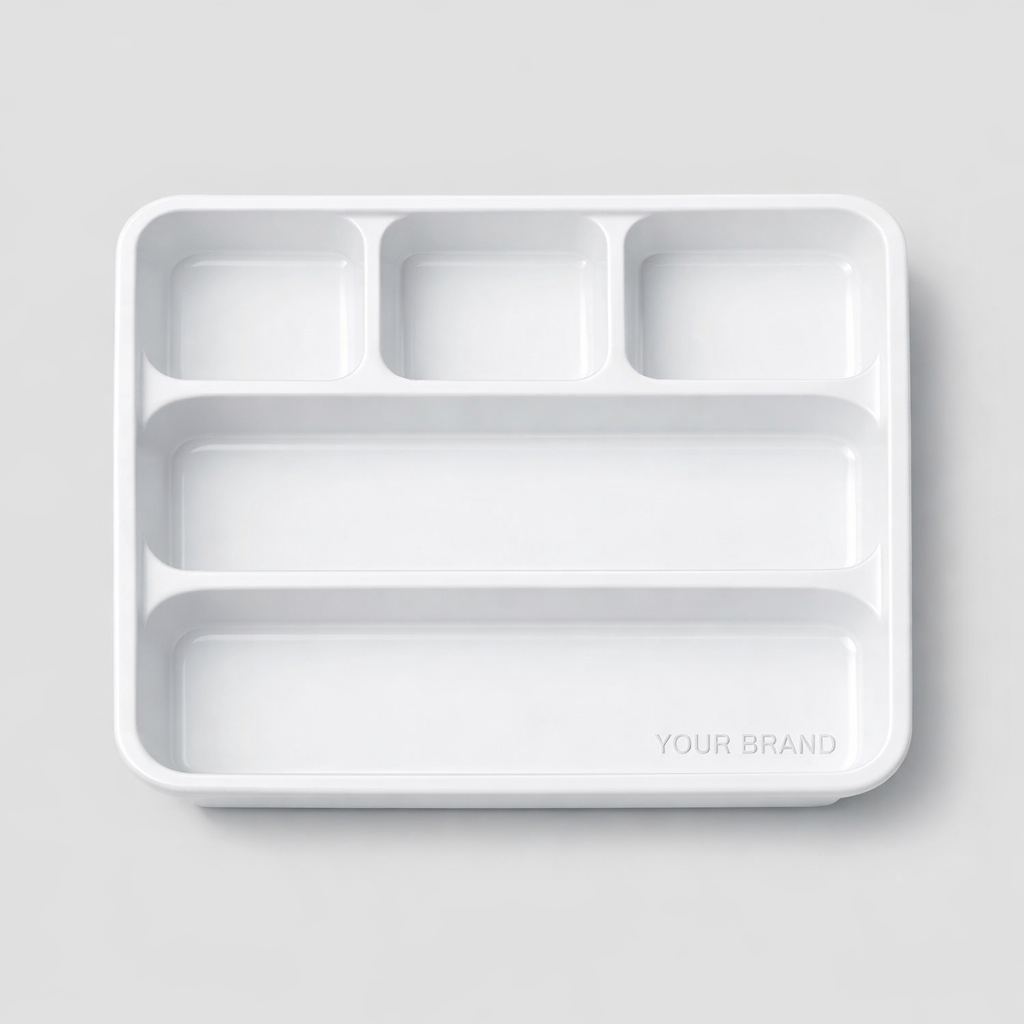 Plastic Multi-Compartment Cutlery Tray white label idea