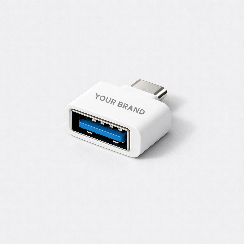 Compact USB OTG Adapter white label idea