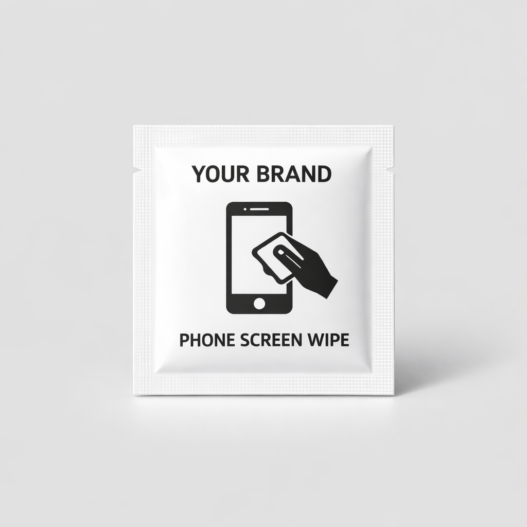 Compact Phone Screen Wipe Sachets white label idea