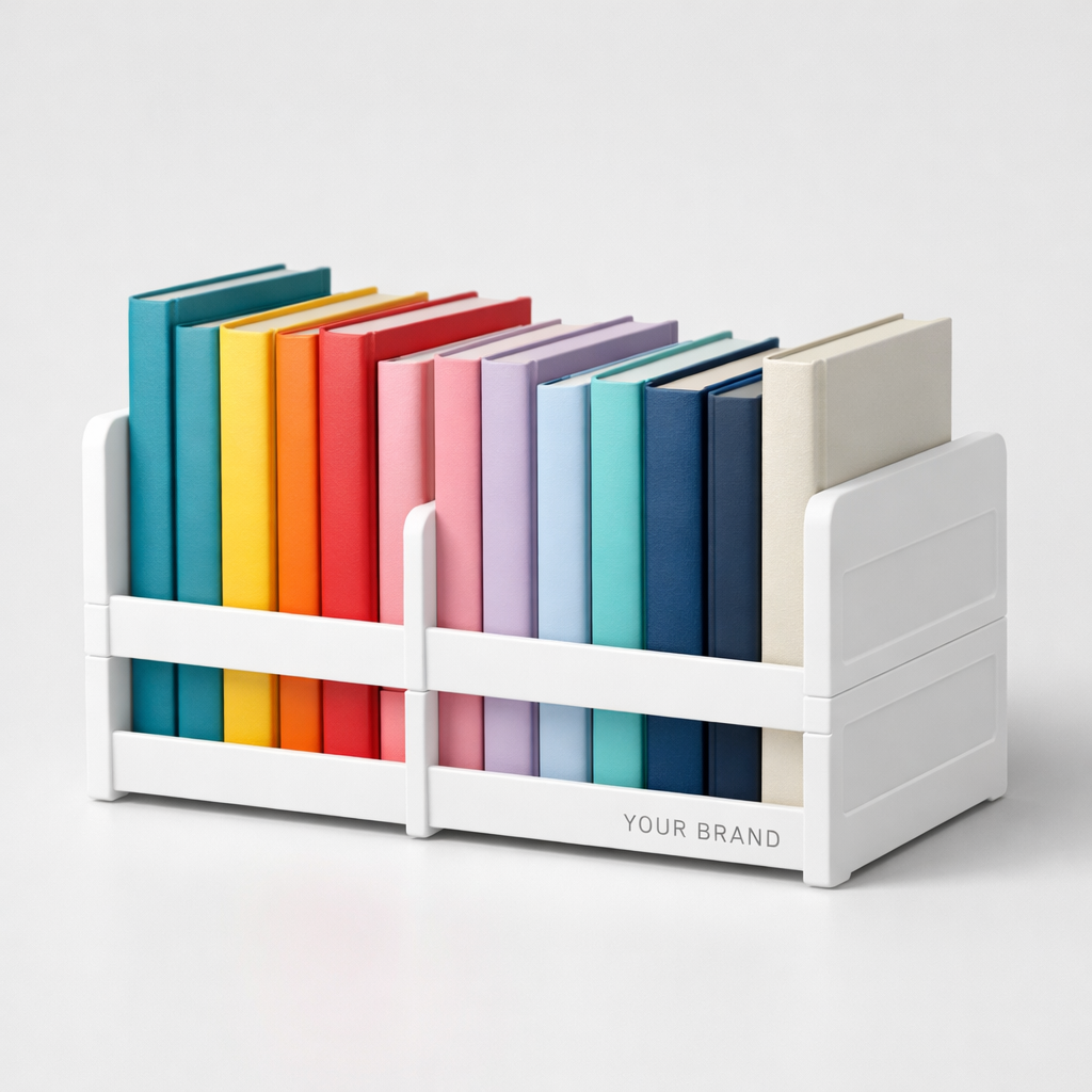 Stackable Plastic Book Organizer Rack white label idea