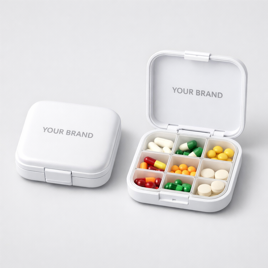 Portable Travel Pill Organizer Case white label idea