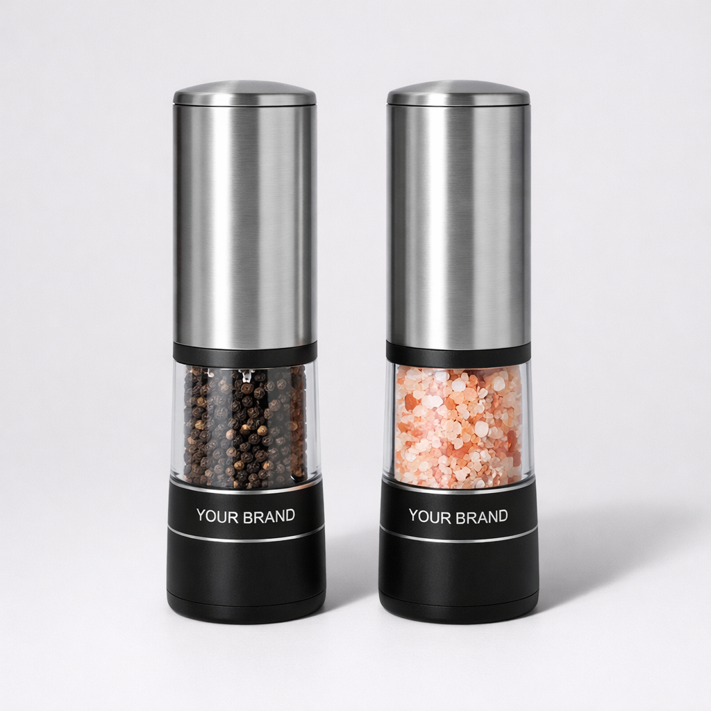 Electric Salt & Pepper Grinder Set white label idea