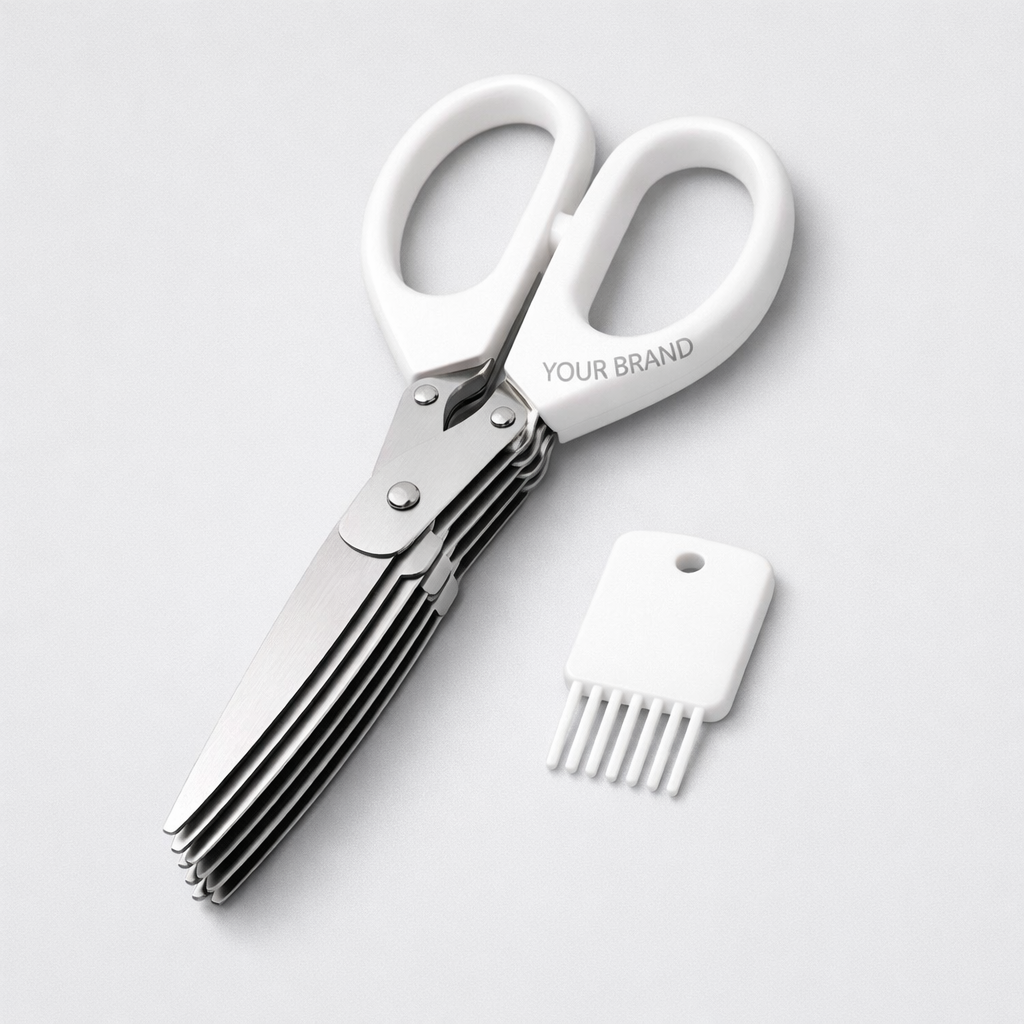 Herb Scissors with Cleaning Comb white label idea