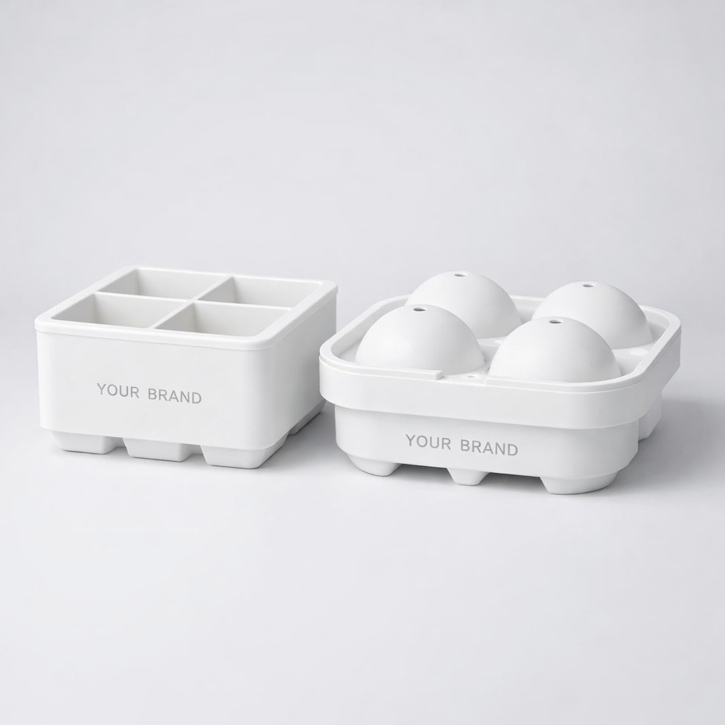 Silicone Ice Cube Trays (Large/Sphere) white label idea