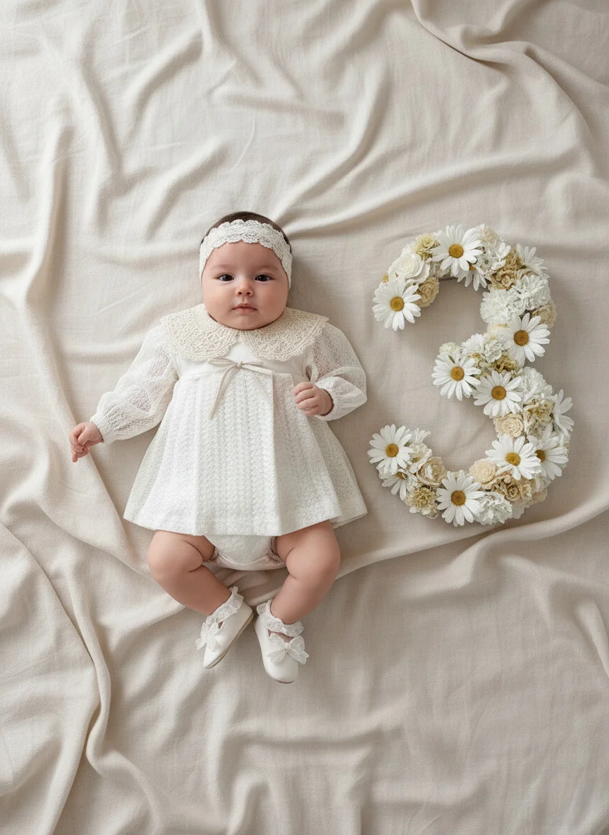 Vintage Crochet Baby Set | 5-Piece Heirloom Collection with Lace Collar - thumbnail 1