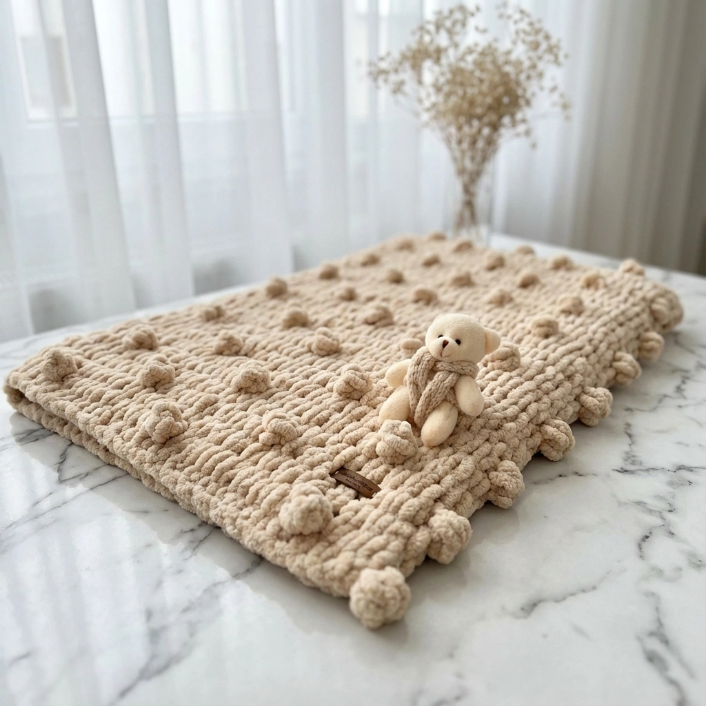 Complete Handmade Chunky Knit Baby Set | 5-Piece Teddy Bear Collection for Newborns - thumbnail 2