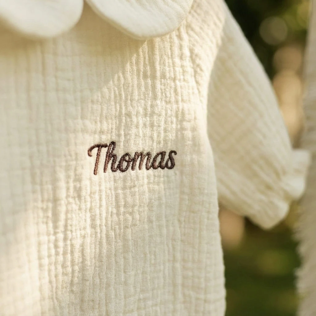 Anchored in Love Baby Set | 6-Piece Personalized Muslin Collection with Anchor Embroidery - thumbnail 3