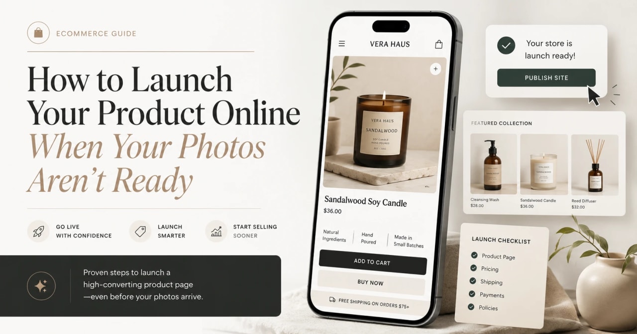 How to Launch Your Product Online When Your Photos Aren't Ready