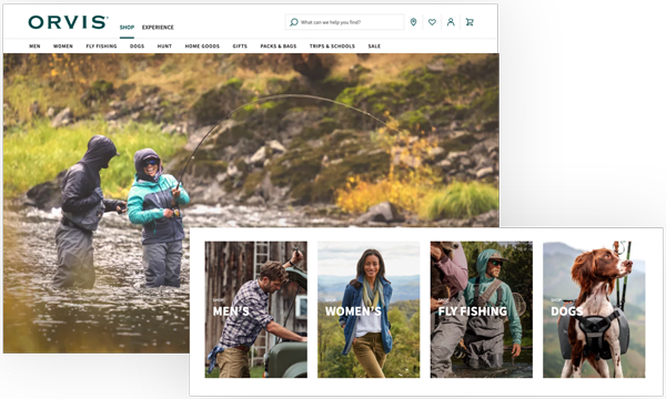 Orvis store screenshot