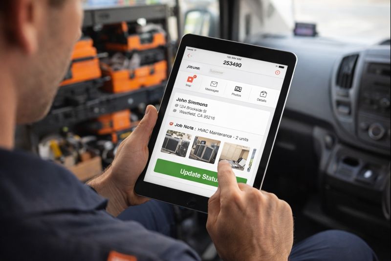 Communication protocol flowchart showing decision tree for different types of updates