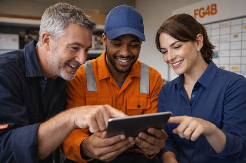 Comparison table of field service communication tools by category