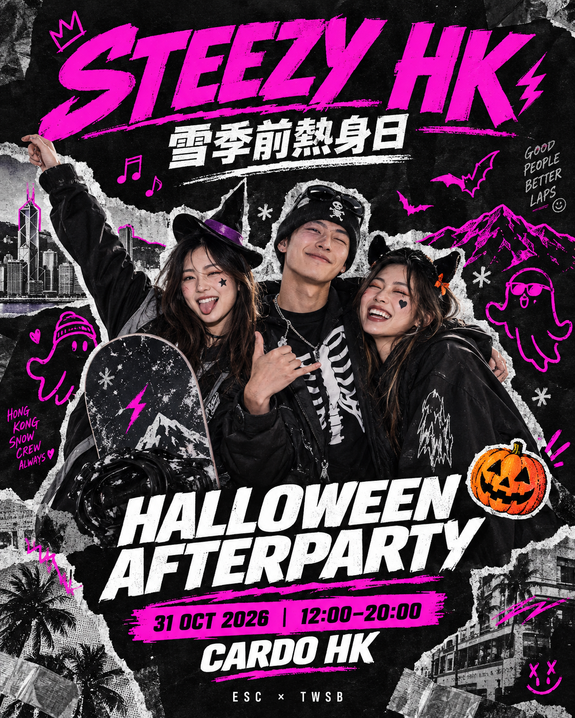 STEEZY HK | Pre-Season Snowboard Day & Halloween Afterparty