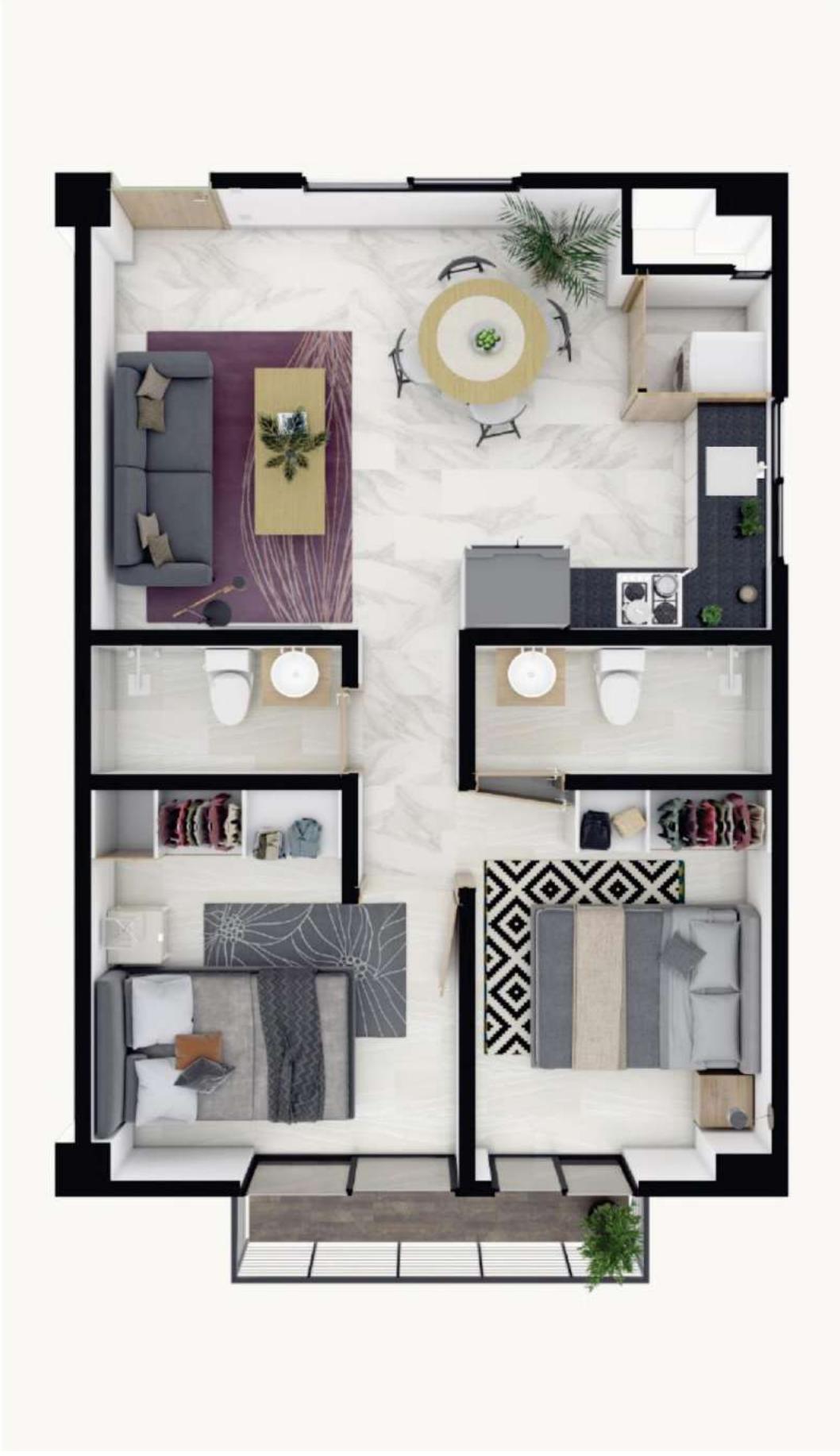 Plano departamento Kai Bau22