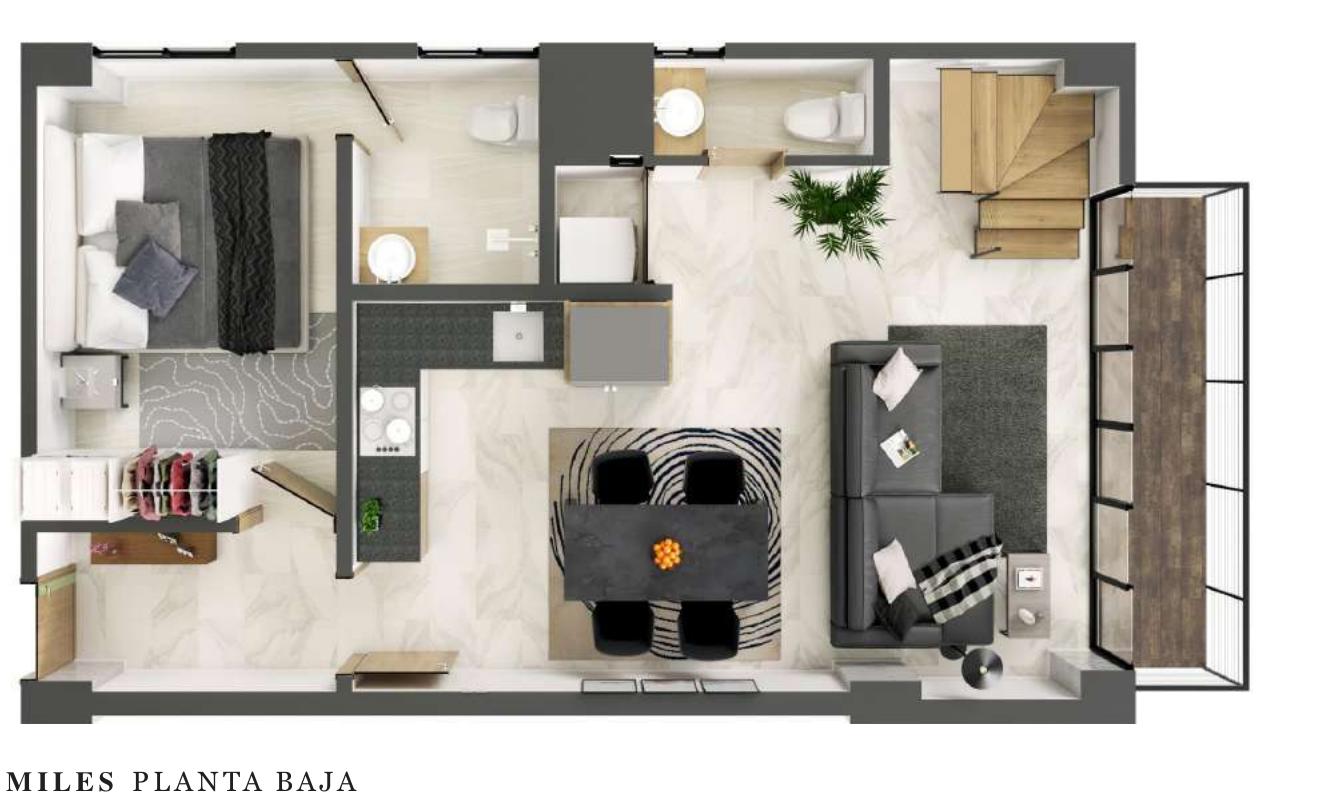 Plano departamento Miles Bau22