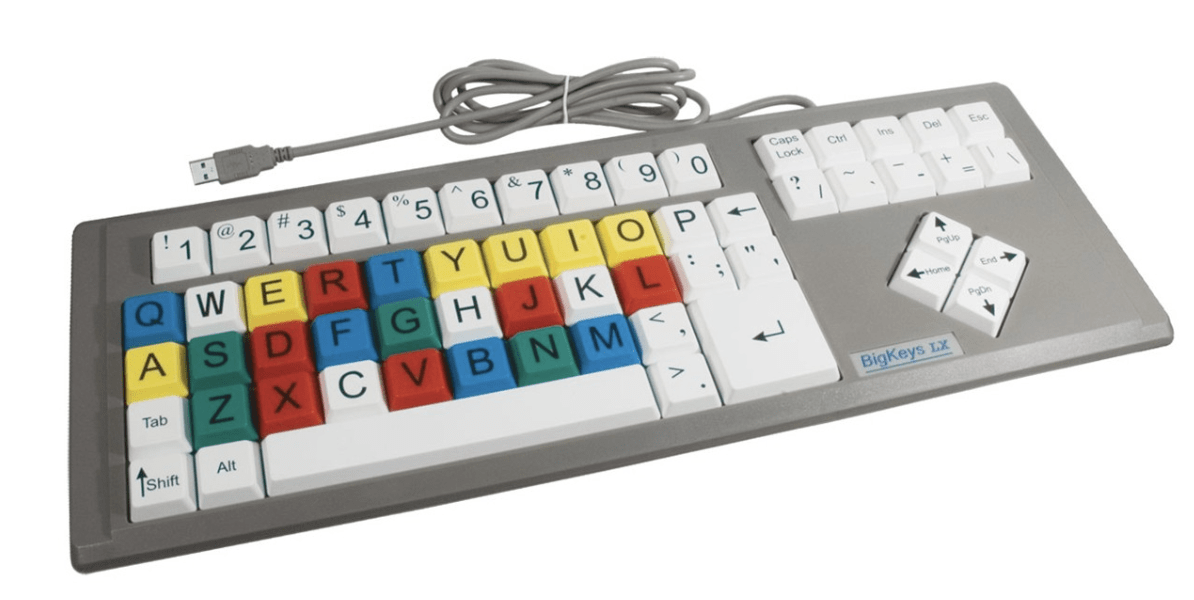 A big keyboard with USB cable