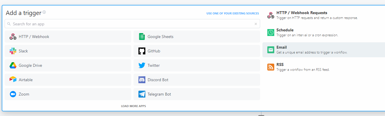 Pipedream.com Trigger Overview Screen