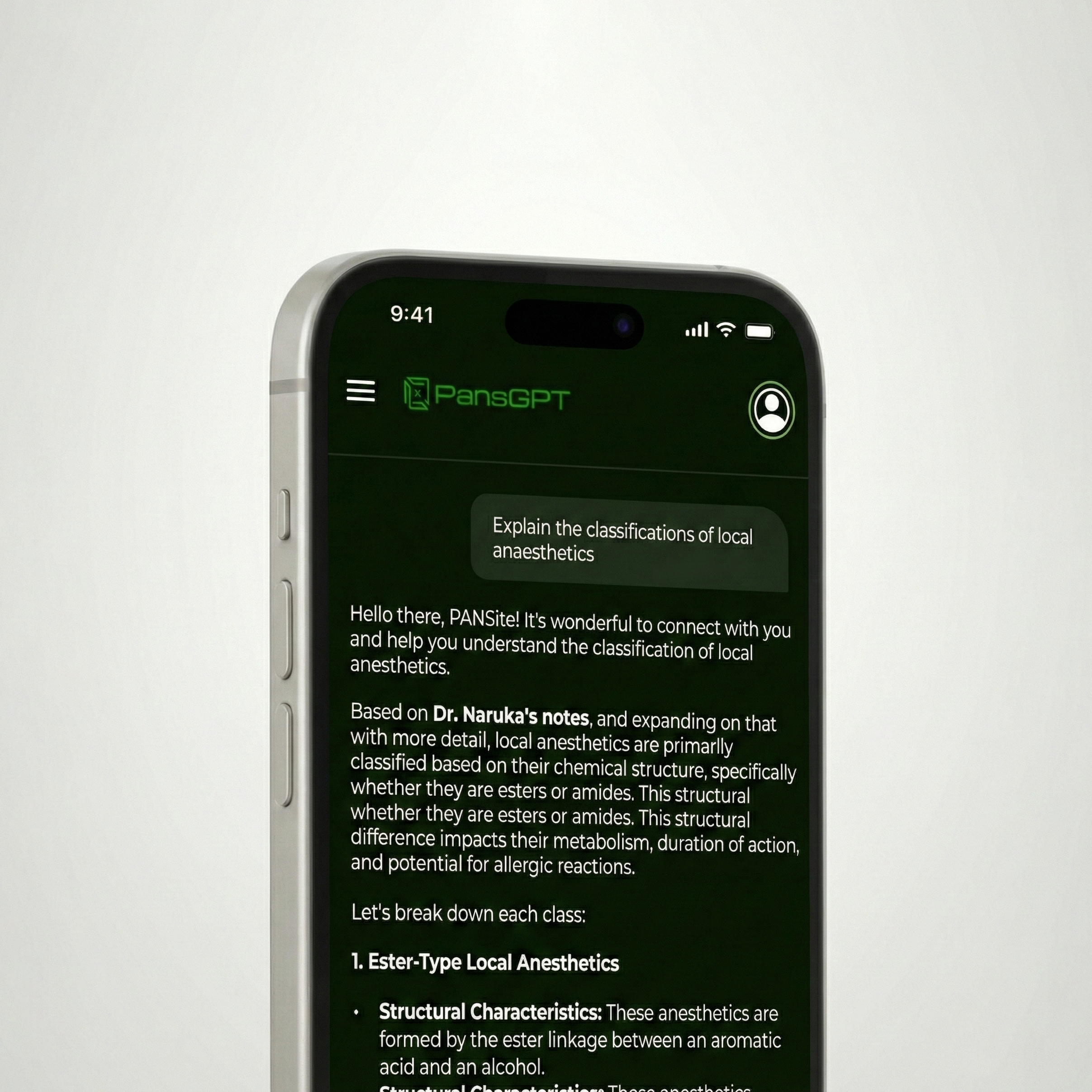 PANSGPT App Mockup