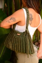 Fishbone Crochet Hobo Bag, photo 3