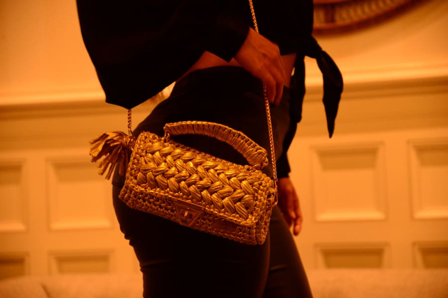 Crochet Pochette with Puff Lid — A&H handcrafted crochet bag