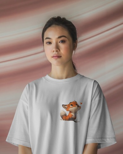 Smiling Fox Inspiration Women Oversized T-shirt