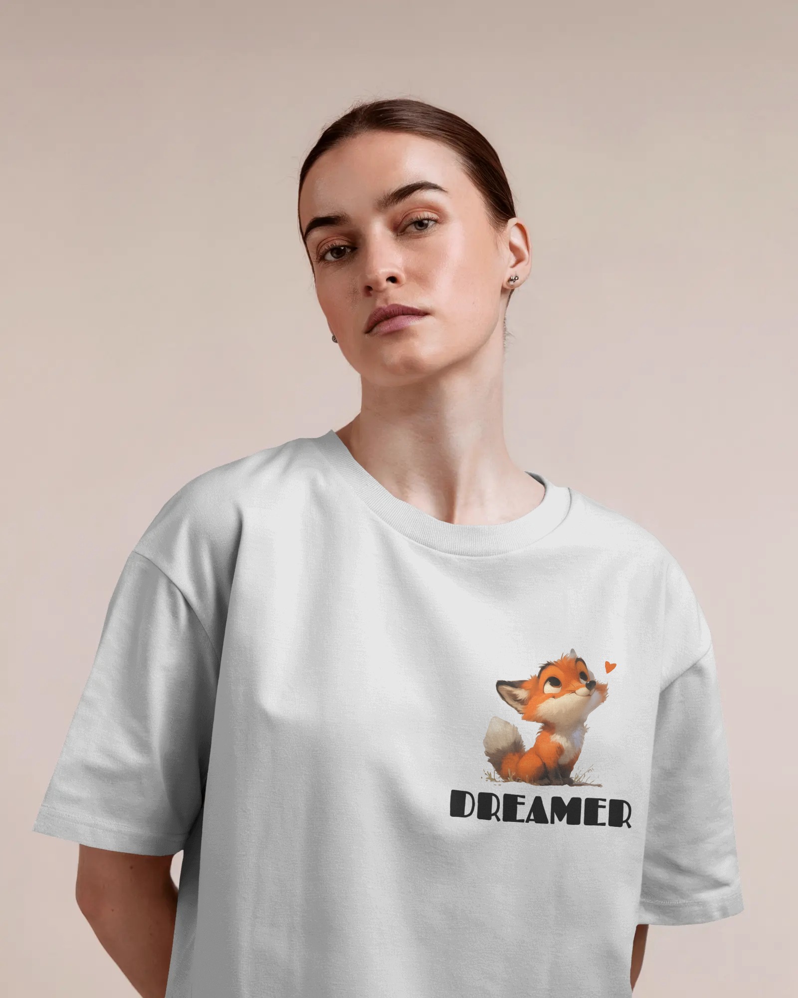 Smiling Fox Inspiration Women Oversized T-shirt