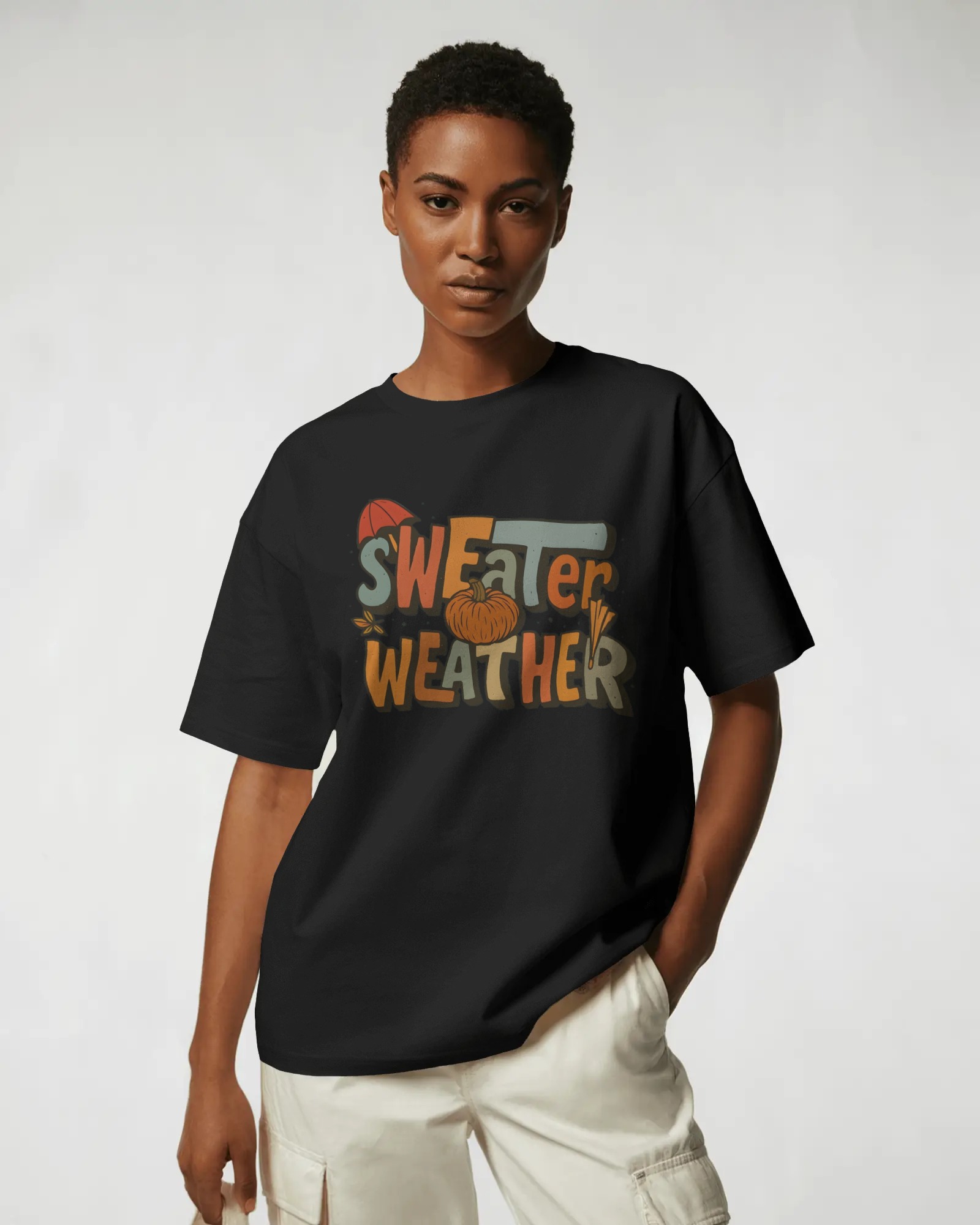 Cozy Critter Seasons Women Oversized T-shirt