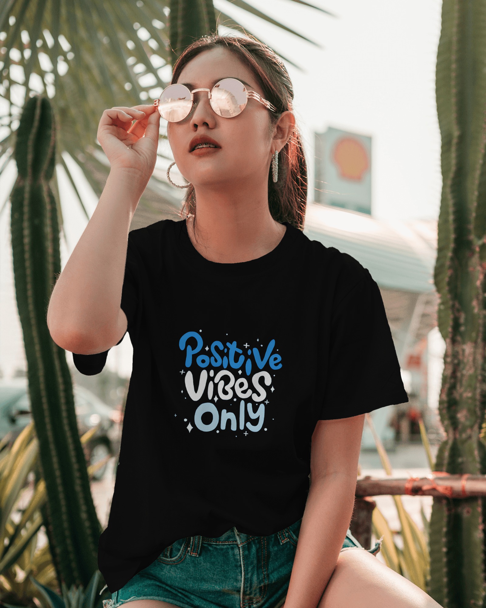 Vibe Higher Womens Oversized T-shirt