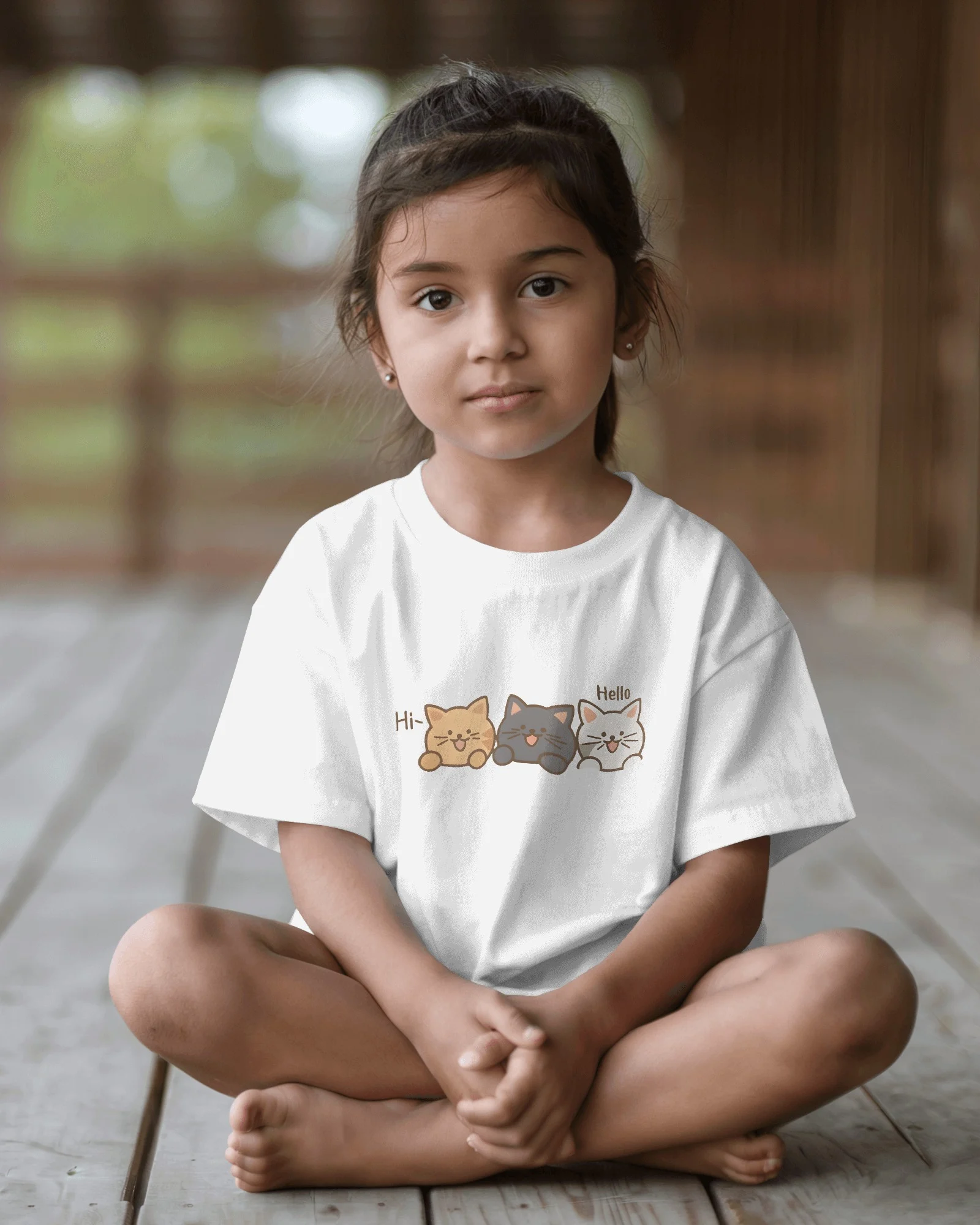Cozy Cat Trio Kids T-shirt