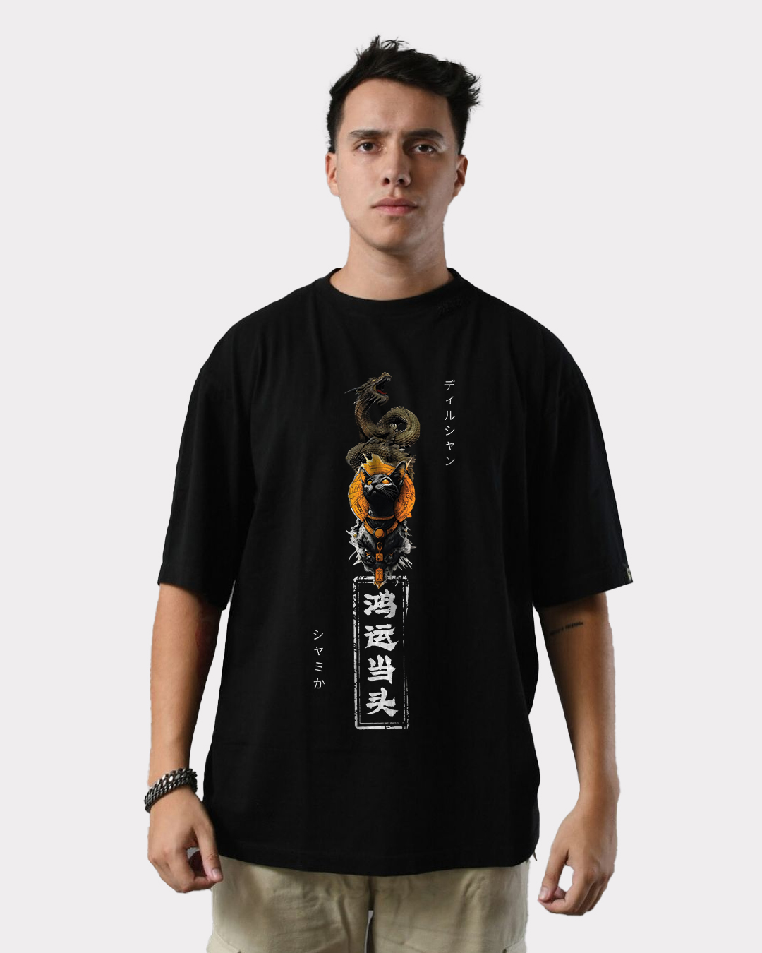 Spirit of White Tiger Mens Oversized T-shirt