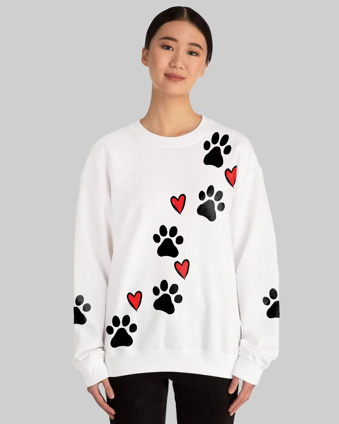 Pawprints of Love Womens Sweatshirt