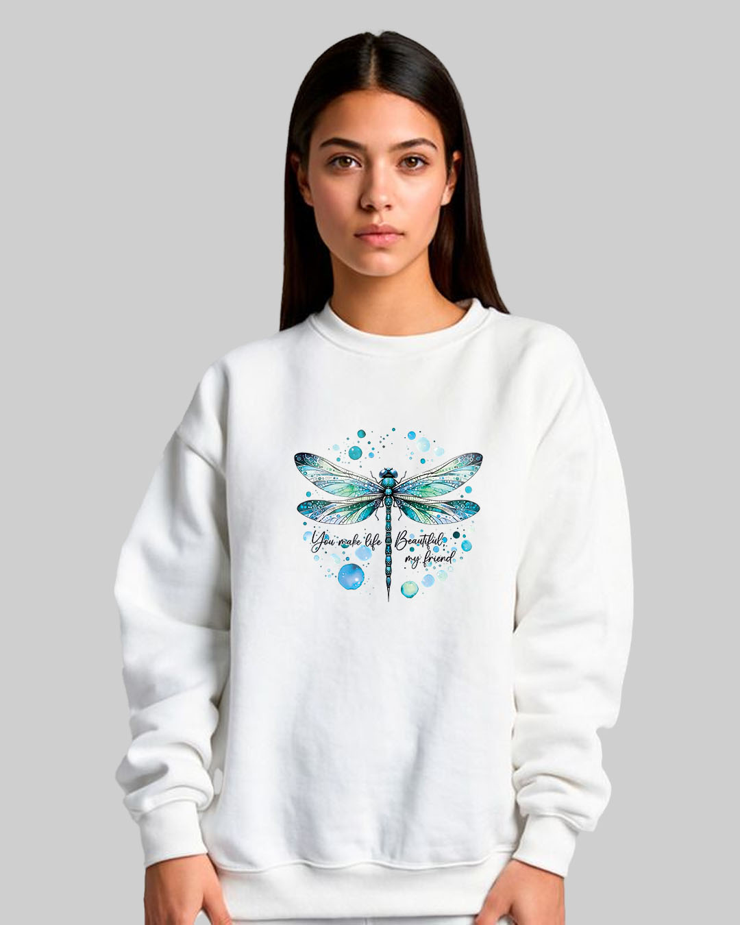 Serenity Dragonfly Womens Sweatshirt