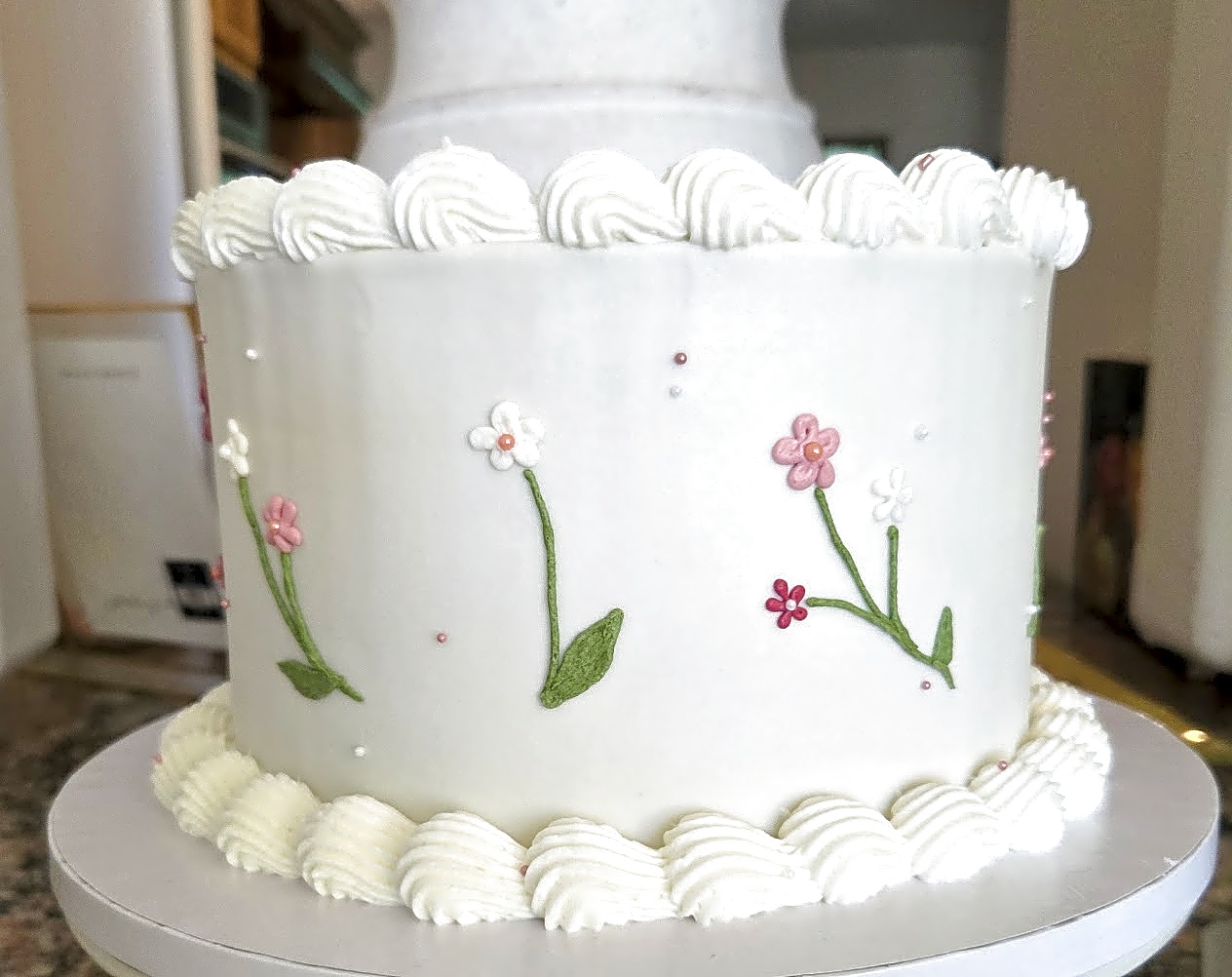 Utah Wedding Cake with Hand-Painted Flowers | Sweet E's