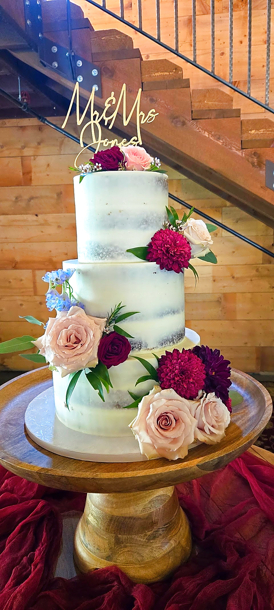 Utah Wedding Cake: Semi-Naked Floral Elegance | Sweet E's