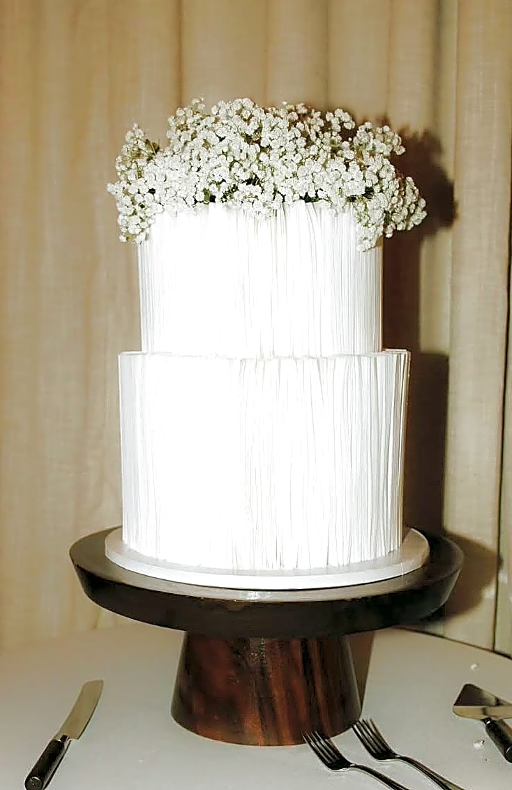 Winter wedding cake at Sundance Resort by Sweet E's Bakery