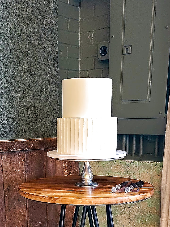 Utah Wedding Cake: Two-Tier White Buttercream | Sweet E's