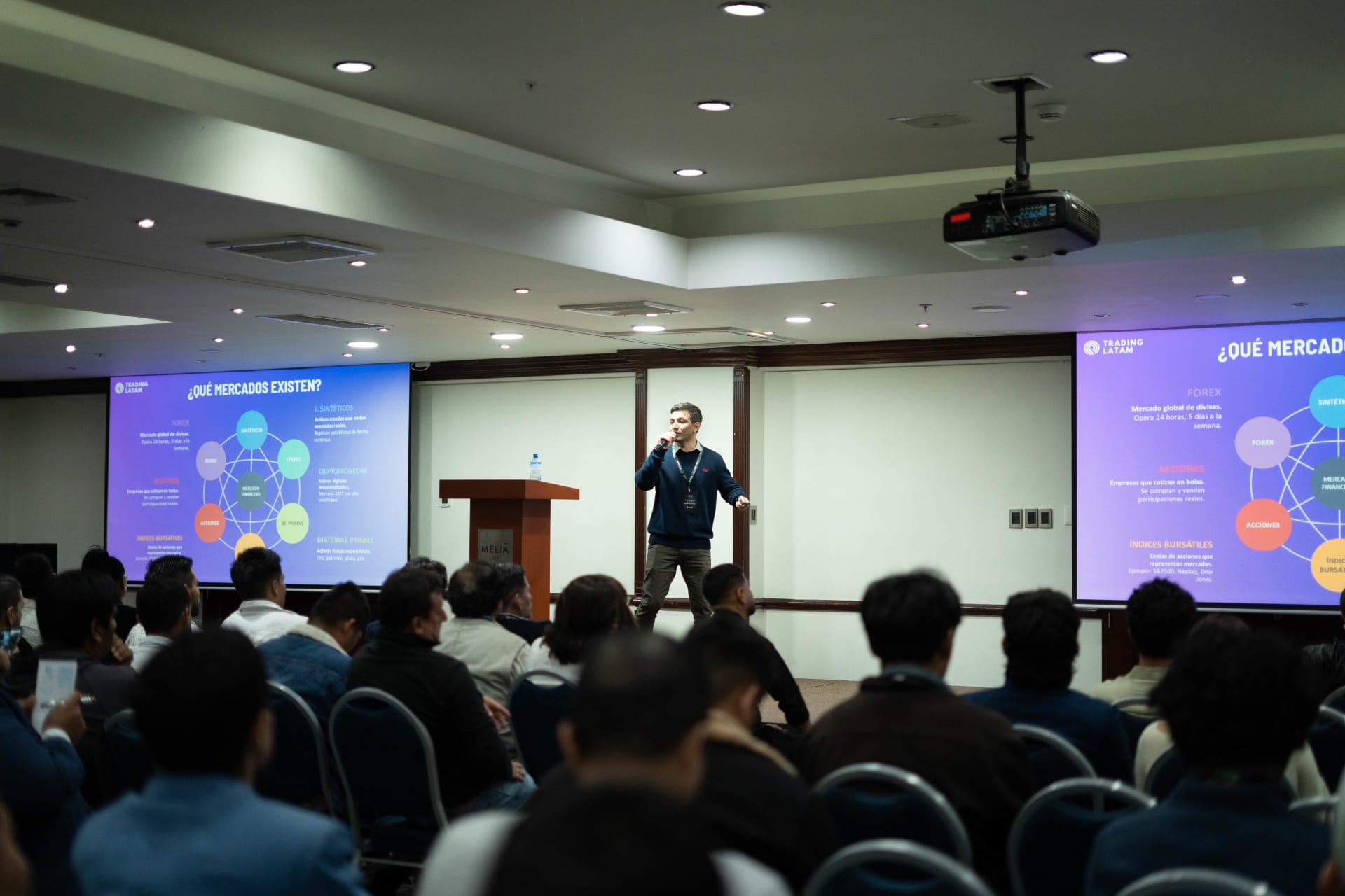 Clase presencial de educación financiera y trading de Trading-Latam