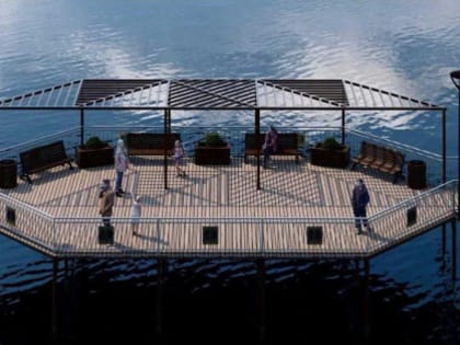 В посёлке Ивня отремонтировали пешеходный мост через пруд