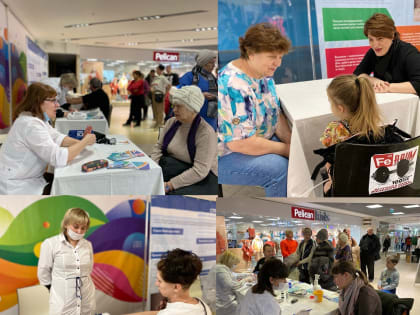 Больше ста родителей с детьми прошли бесплатное обследование в торговом центре