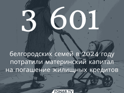 За год более 3,6 тысячи белгородских семей погасили ипотеку материнским капиталом