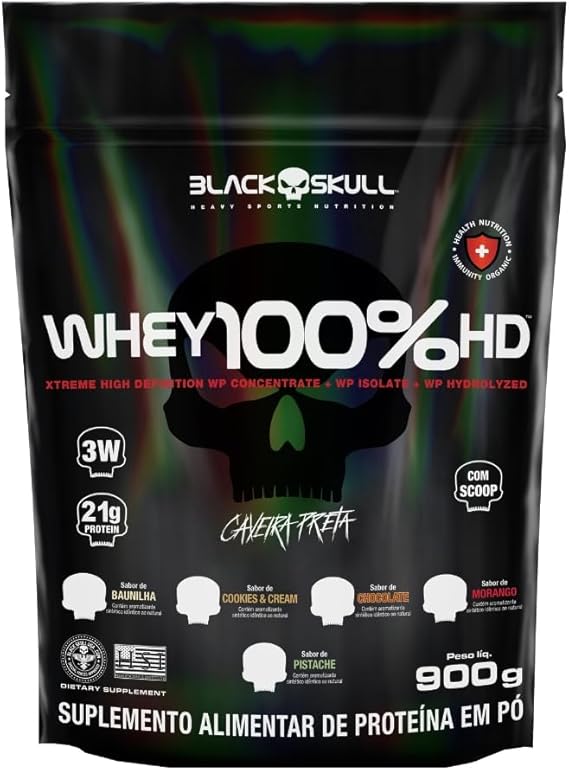 BLACK SKULL-COOKIES WHEY 100%HD 900G  REFIL
